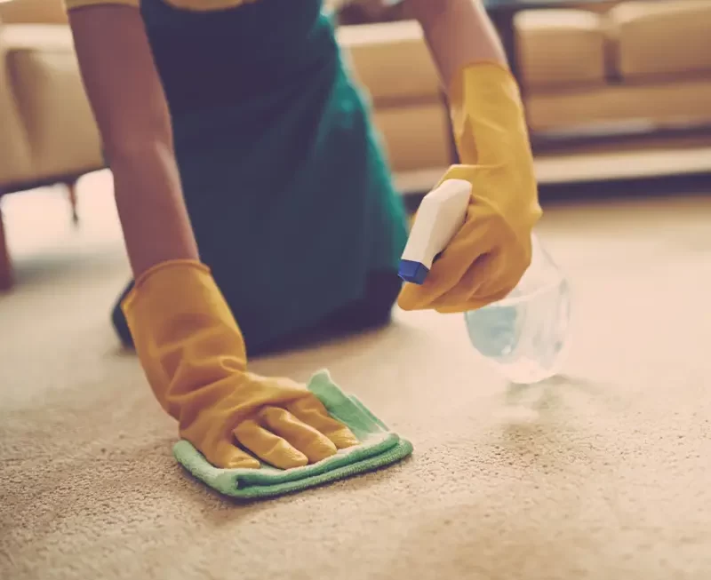 keep baking soda on carpet